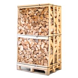 Palette kammergetrocknetes gespaltenes Birkenbrennholz 25 cm